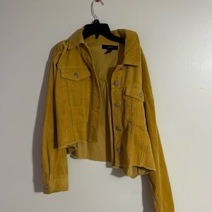 Forever21 Yellow Button Up Jacket
